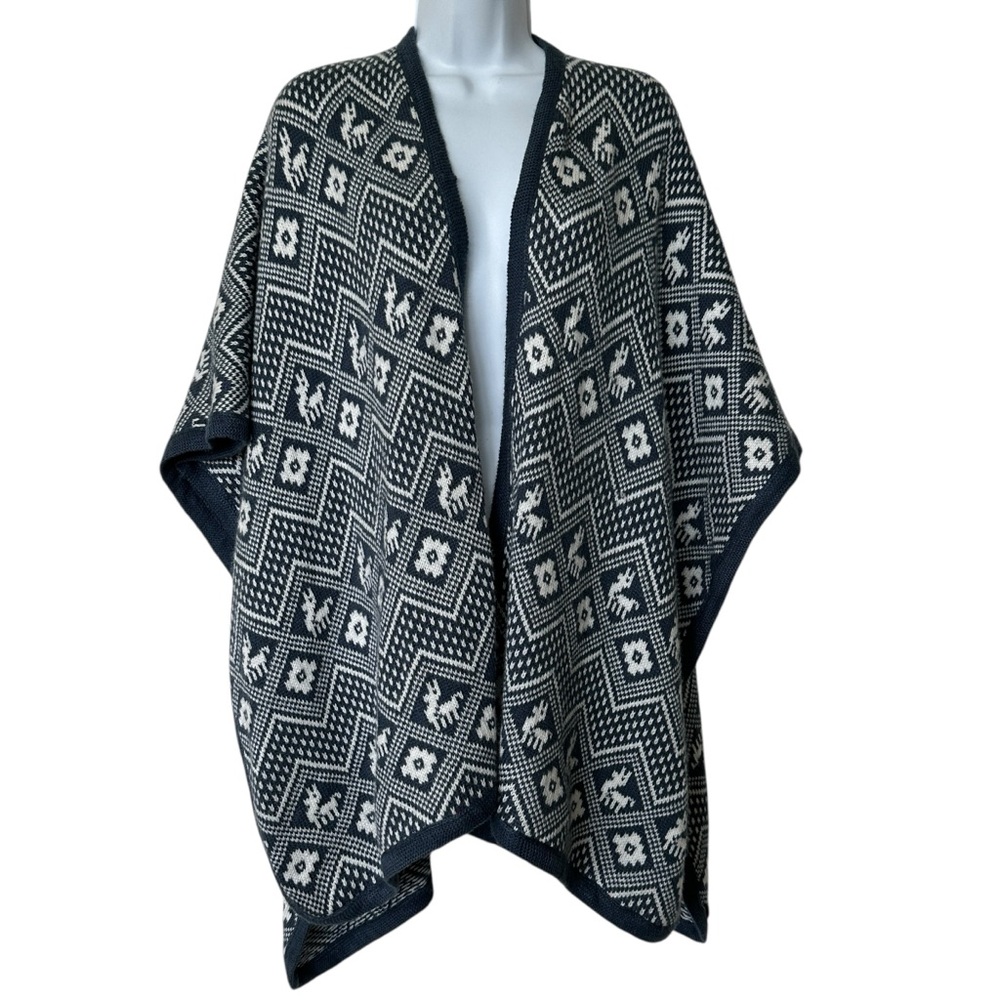 Alpafina Alpaca wool Poncho Aztec Patterned OS